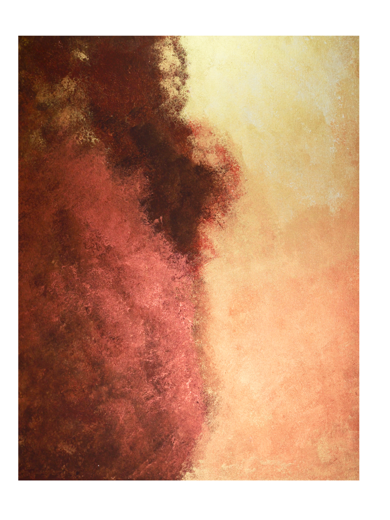 Gold, burnt umber, burnt sienna, brown, copper, original canvas artwork
